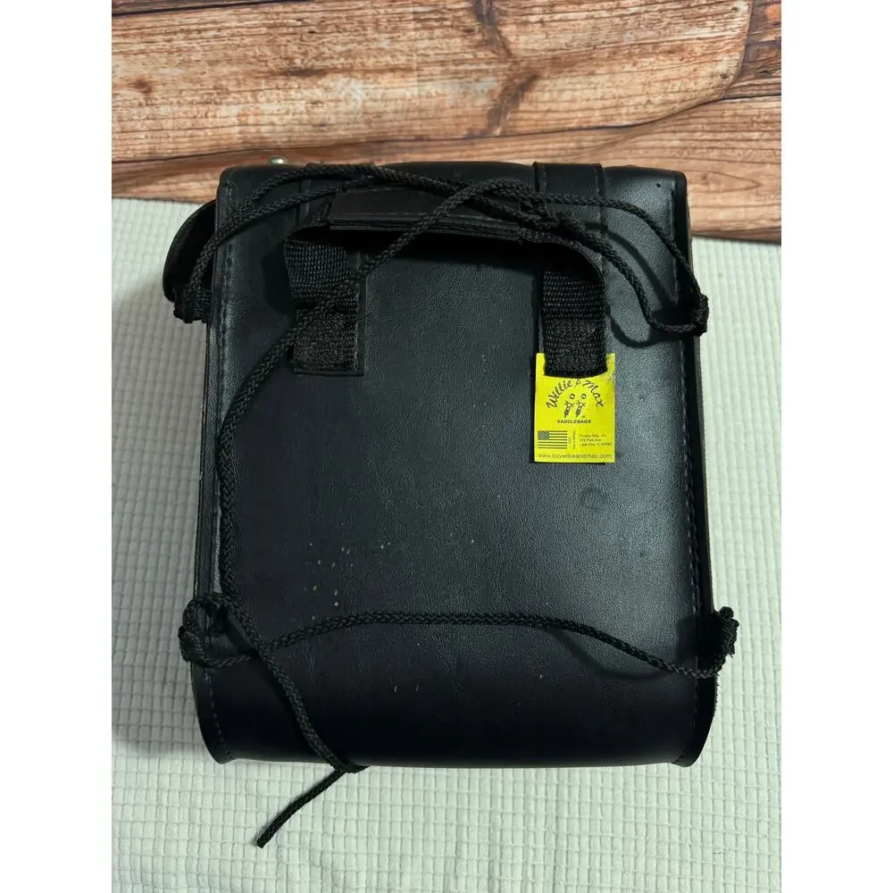 Willie and Max Black Saddlebag motorcycle with clips